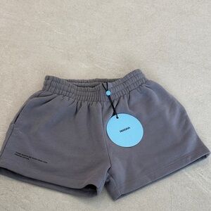 Pangaia Light Gray Elastic Shorts